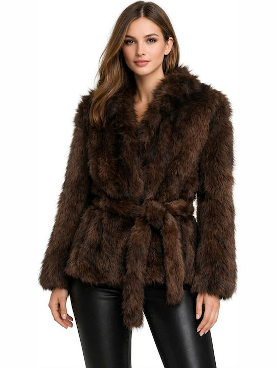 Women's Short Fur Dark Brown