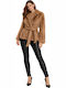 Women's Short Fur Camel