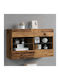 Shelf Wall with LED Old Wood 98.5x30x60.5cm