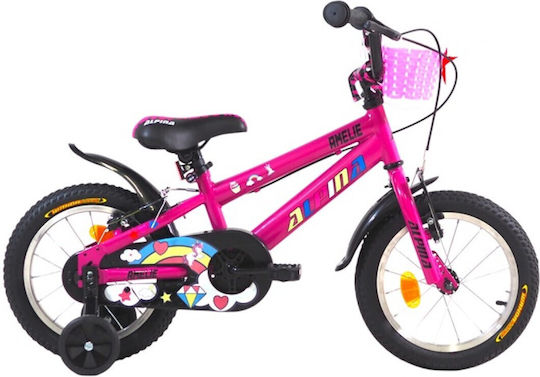 Alpina 14" Детски Велосипед BMX с Алуминиева рамка Розов