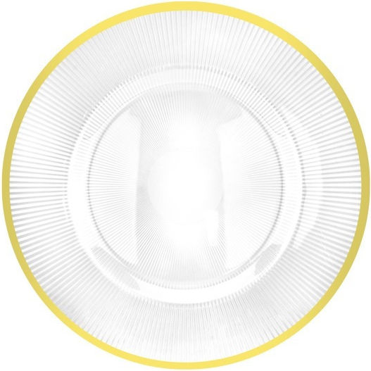 Raki Teller Untiefe Transparent 33cm