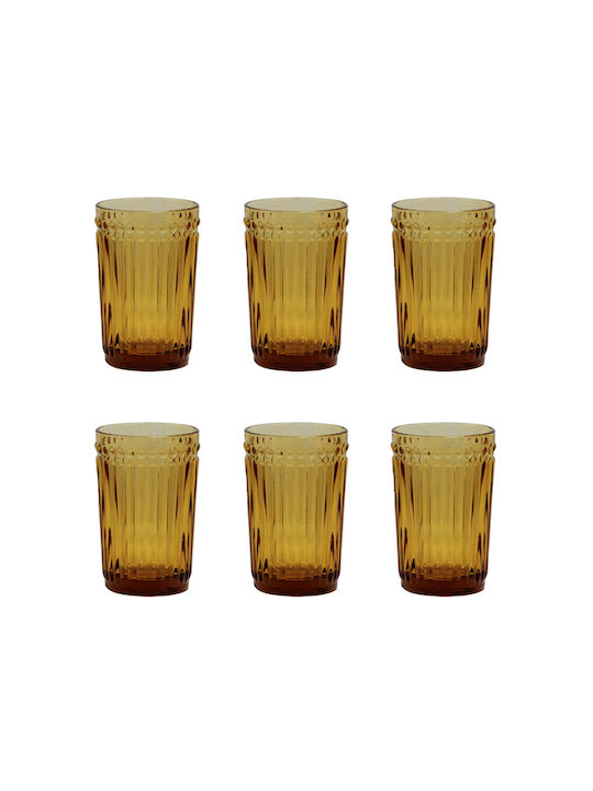 Raki Old School Set de pahare Cocteiluri din Sticlă în Culoarea Galben 360ml 6buc