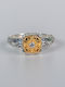Ring with Zircon made of Silver Gold Plated