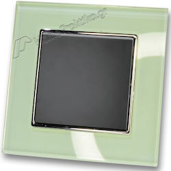 Lineme Wall Switch One-Way with Frame Black