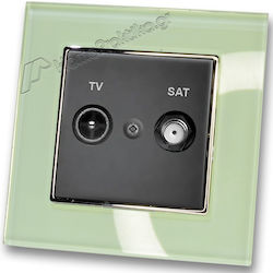 TV Antenna Satellite Aerial Socket Black Matte ...