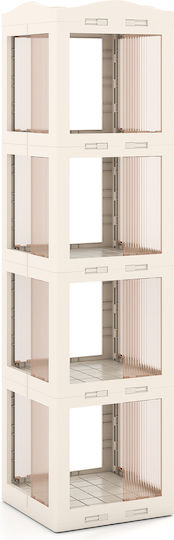 Corner Bookcase White 36.5x36x141.5cm