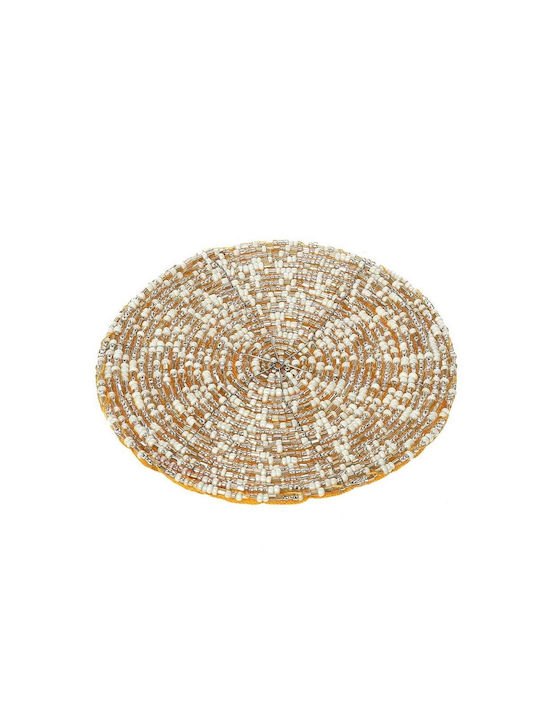 Espiel Espiel Plastic Gold Coaster 10x10cm 4 Pieces