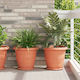 vidaXL Pot Plate Plastic Terracotta 27x27cm 24pcs