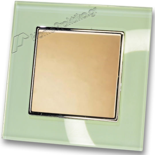 Lineme Recessed Electrical Wall Switch One-Way with Medium Frame Aller Retour Gold