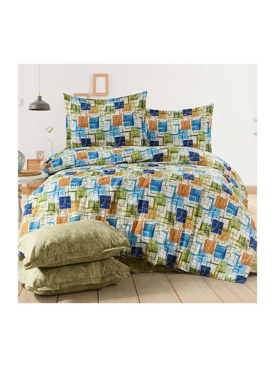 MayHome Σετ Σεντόνια King Size 260x240εκ. Γεωμετρικό (4τμχ)