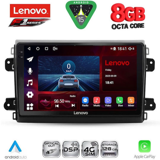 Lenovo Ηχοσύστημα Αυτοκινήτου για Fiat Ducato 2021 (Bluetooth/USB/WiFi/GPS/Apple-Carplay/Android-Auto) με Οθόνη Αφής 9"