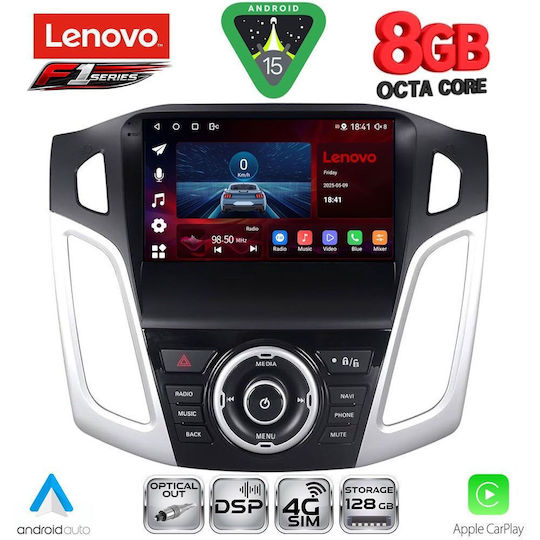 Lenovo Car Audio System for Ford Focus 2011-2018 (Bluetooth/USB/WiFi/GPS/Apple-Carplay/Android-Auto) with Touch Screen 9"