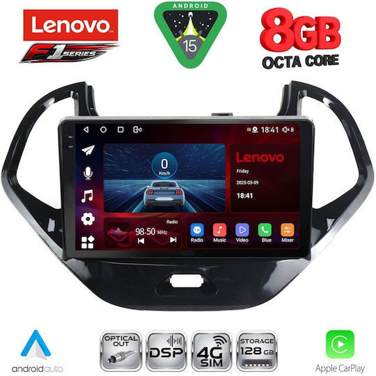 Lenovo Car Audio System for Ford Ka 2017 (Bluetooth/USB/WiFi/GPS/Apple-Carplay/Android-Auto) with Touch Screen 9"