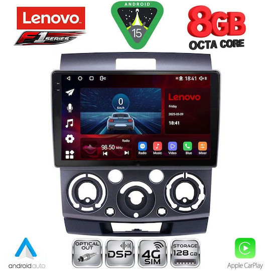 Lenovo Ηχοσύστημα Αυτοκινήτου για Ford Ranger Mazda BT-50 2006-2011 (Bluetooth/USB/WiFi/GPS/Apple-Carplay/Android-Auto) με Οθόνη Αφής 9"