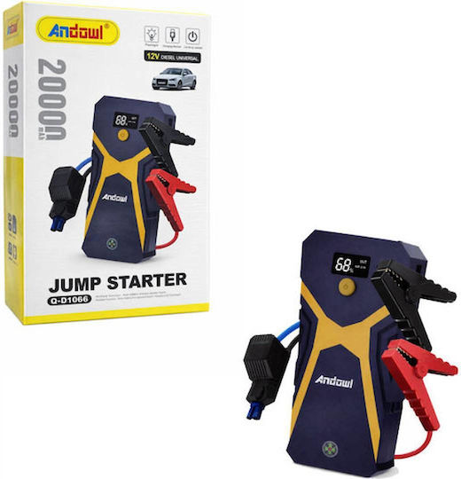 Andowl Portable Car Battery Jump Starter 20000mAh with Power Bank / USB / Φακό 12V