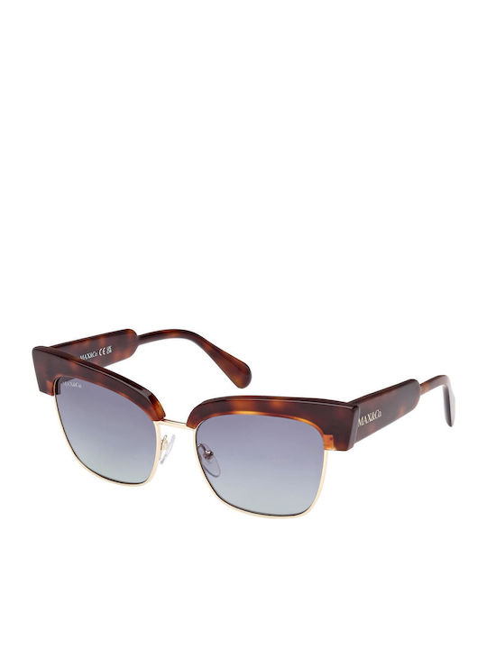 Max & Co Women's Sunglasses with Brown Frame and Blue Gradient Lens MO0092 52W