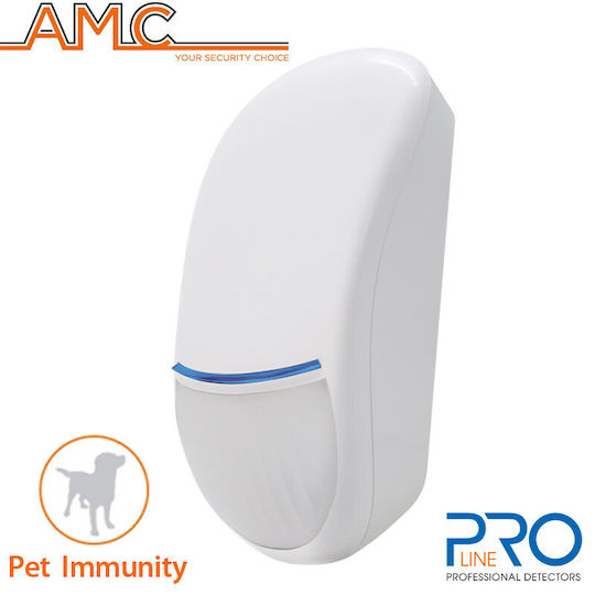 AMC PET Ενσύρματος Αισθητήρας Κίνησης Υπερύθρων Εμβέλειας 15m