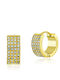 Bijou Box Earrings Hoops made of Steel Gold Plated with Stones