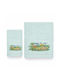 Astron Italy Set of Baby Towels 2pcs Dinosaurs Green Weight 480gsm