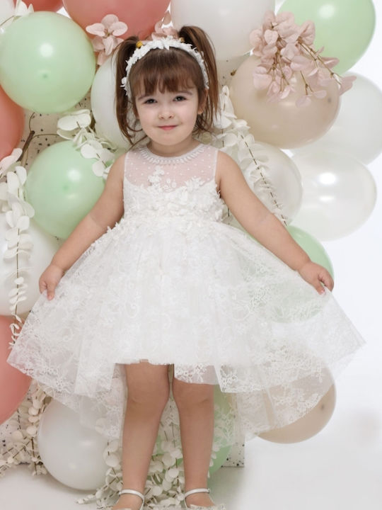 Mi Chiamo Ecru Baptism Dress made of Lace