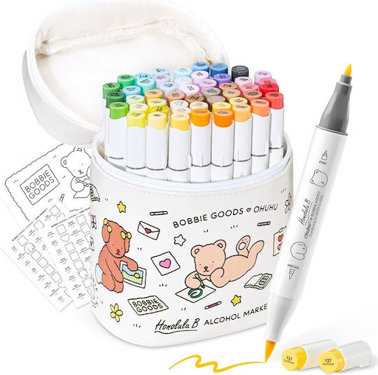 Ohuhu Honolulu B (Bobbie Goods Limited Edition) Brush & Fine 48 Μαρκαδόροι