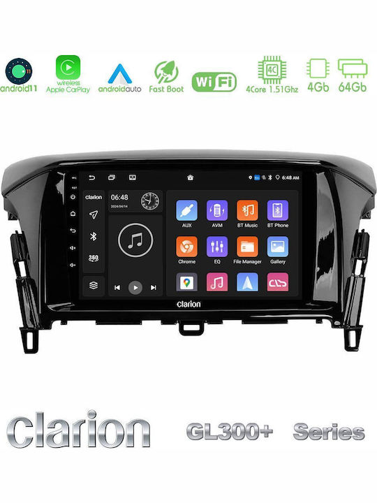 Clarion Car Audio System for Mitsubishi Eclipse Cross 2018 2022 (Bluetooth/USB/AUX/WiFi/GPS/Apple-Carplay/Android-Auto) with Touch Screen 9"