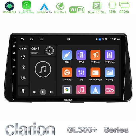 Clarion Автомобилна Аудио Система (Блутут/USB/AUX/WiFi/GPS/Apple-Carplay/Android-Auto) с Тъчскрийн 9"