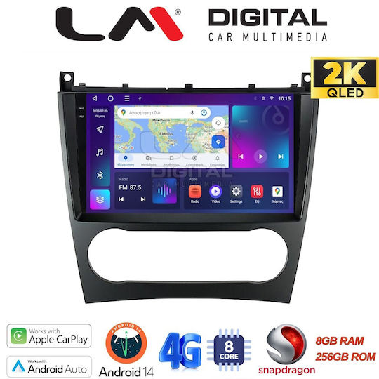 LM Digital Sistem Audio Auto pentru Mercedes-Benz Clasa C / Clasa CLC 2004>2008 (Bluetooth/USB/WiFi/GPS/Apple-Carplay/Android-Auto)