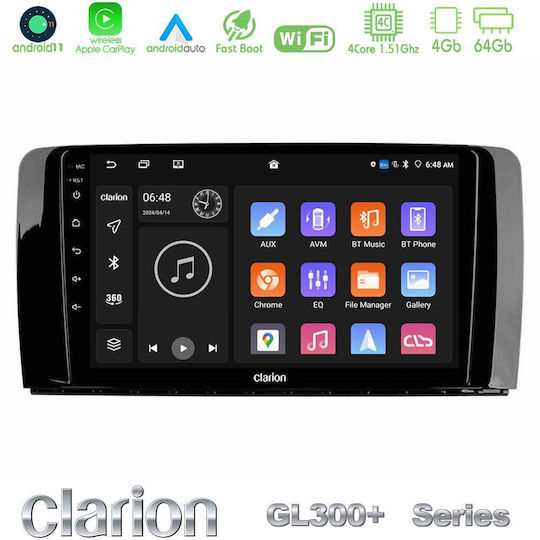 Clarion Ηχοσύστημα Αυτοκινήτου για Mercedes-Benz R-Class 2006-2012 (Bluetooth/USB/AUX/WiFi/GPS/Apple-Carplay/Android-Auto) με Οθόνη Αφής 9"