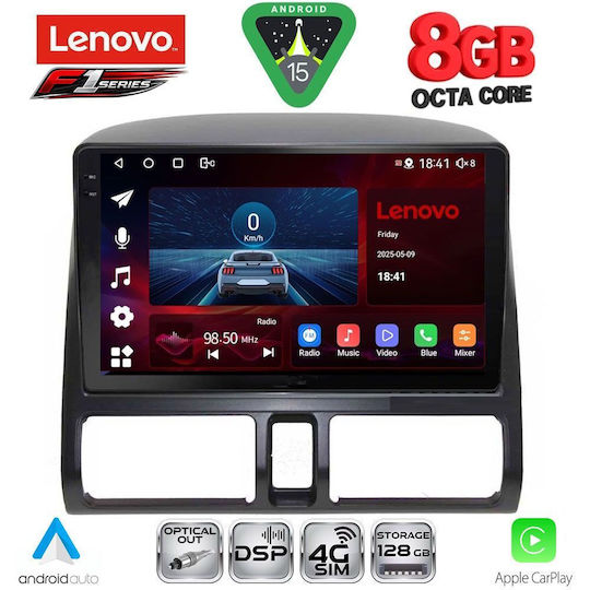 Lenovo Ηχοσύστημα Αυτοκινήτου για Honda CR-V 1996-2006 με Clima (Bluetooth/USB/WiFi/GPS/Apple-Carplay/Android-Auto) με Οθόνη Αφής 9"