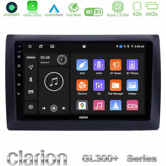 Clarion Car Audio System for Fiat Stilo 2001-2008 (Bluetooth/USB/AUX/WiFi/GPS/Apple-Carplay/Android-Auto) with Touch Screen 9"