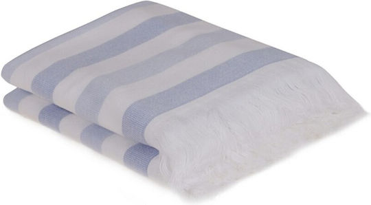 Hobby Home Προσώπου 50x90εκ. Stripe Blue 2τμχ Βάρους 400gr/m²