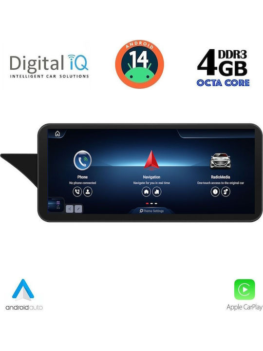 Digital IQ Car Audio System for Mercedes-Benz GLK 2013-2016 (Bluetooth/USB/AUX/WiFi/GPS/Apple-Carplay/Android-Auto) with Touch Screen 10.25"