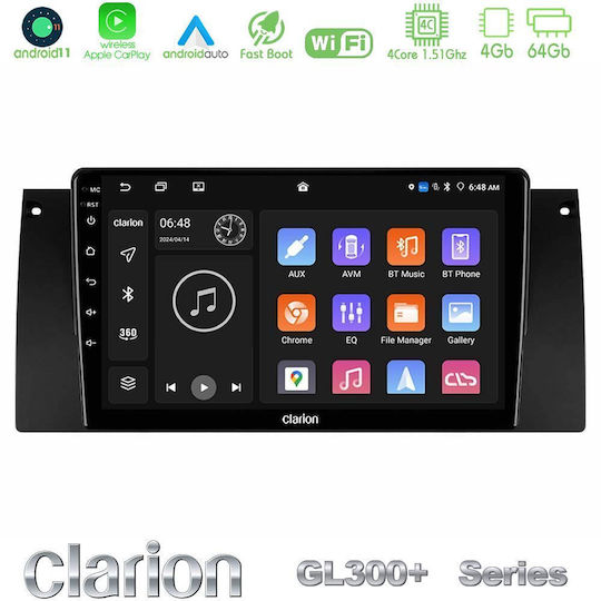 Clarion Ηχοσύστημα Αυτοκινήτου για BMW E39 / X5 (E53) Land Rover Range Rover 2002 2005 (Bluetooth/USB/AUX/WiFi/GPS/Apple-Carplay/Android-Auto) με Οθόνη Αφής 9"