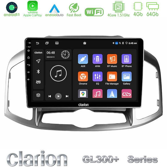 Clarion Ηχοσύστημα Αυτοκινήτου για Chevrolet Captiva 2012-2016 (Bluetooth/USB/AUX/WiFi/GPS/Apple-Carplay/Android-Auto) με Οθόνη Αφής 9"