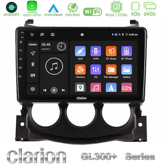 Clarion Ηχοσύστημα Αυτοκινήτου για Nissan 370Z 2009-2013 (Bluetooth/USB/AUX/WiFi/GPS/Apple-Carplay/Android-Auto) με Οθόνη Αφής 9"