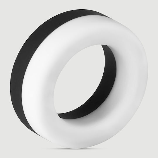 Forto F-19 2 Tone Silicone Cock Ring White Black