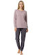 Lovelx Homewear Winter Women's Pyjama Set Pink