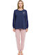 Lovelx Homewear Winter Women's Pyjama Set Blue