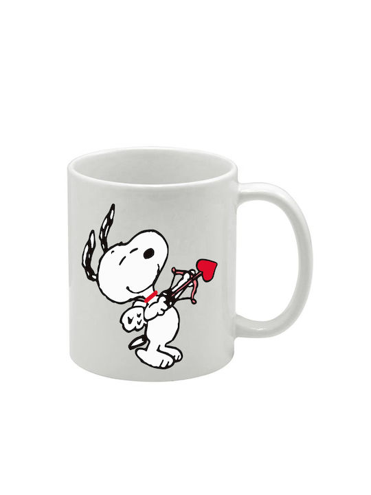 Weiße Tasse Snoopy