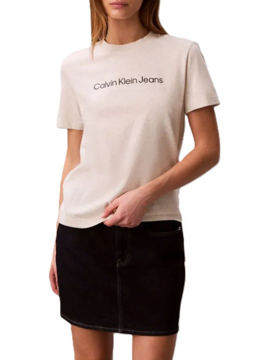 Calvin Klein Tricou Damă Ecru