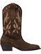 Wildleder Stiefeletten Damen Braun