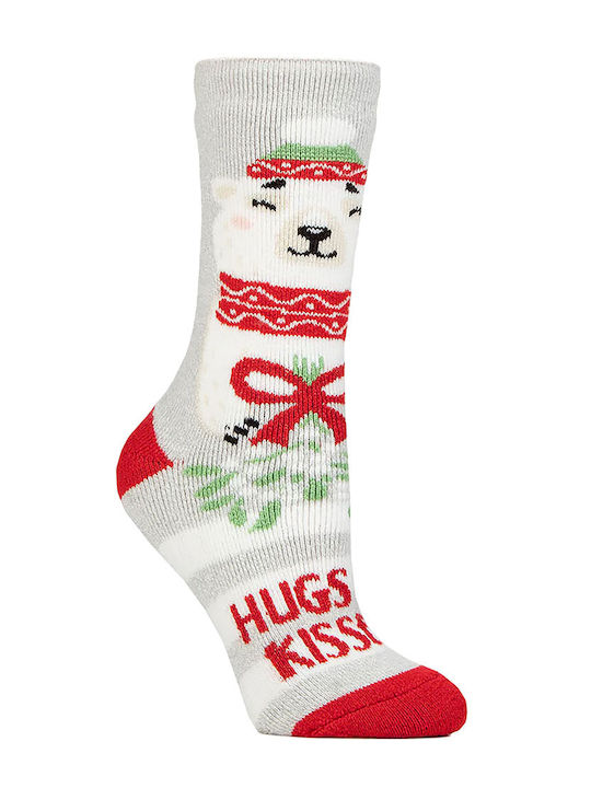 Heat Holders Дамски Коледни Чорапи Сиви 1Пакет