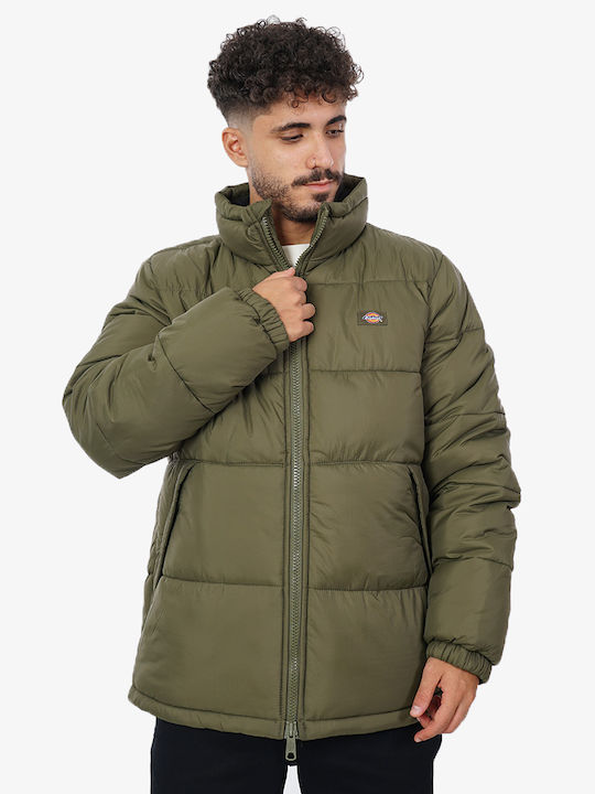 Dickies Waldenburg Geacă Puffer Impermeabilă Kaki