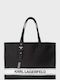 Logo Fabric Women's Shoulder Bag Black
