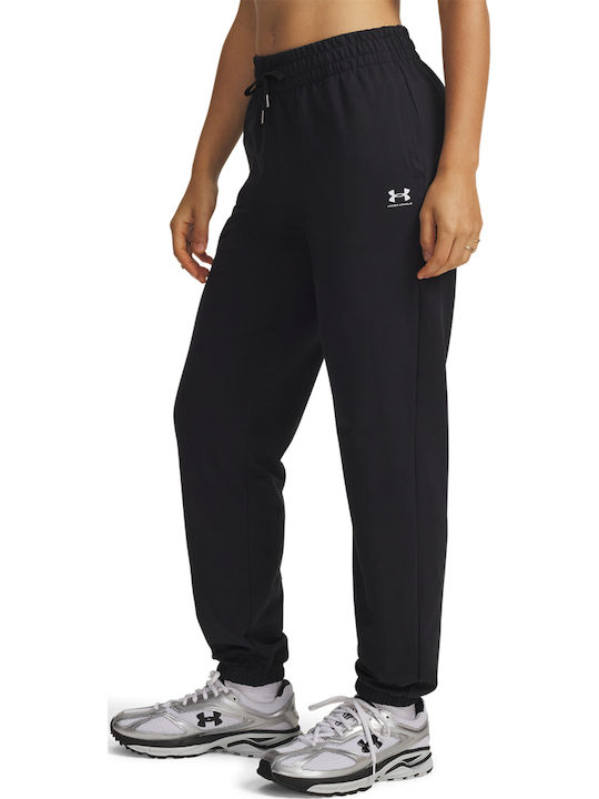 Terry Pantaloni de Trening cu elastic Negru
