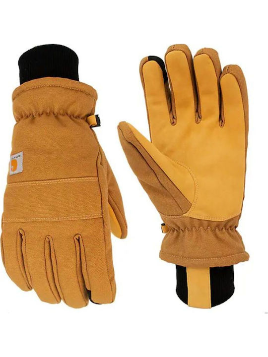 Men's Knitted Gloves Brown