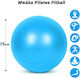 Fitball Minge Pilates 75cm în culoare Albastru