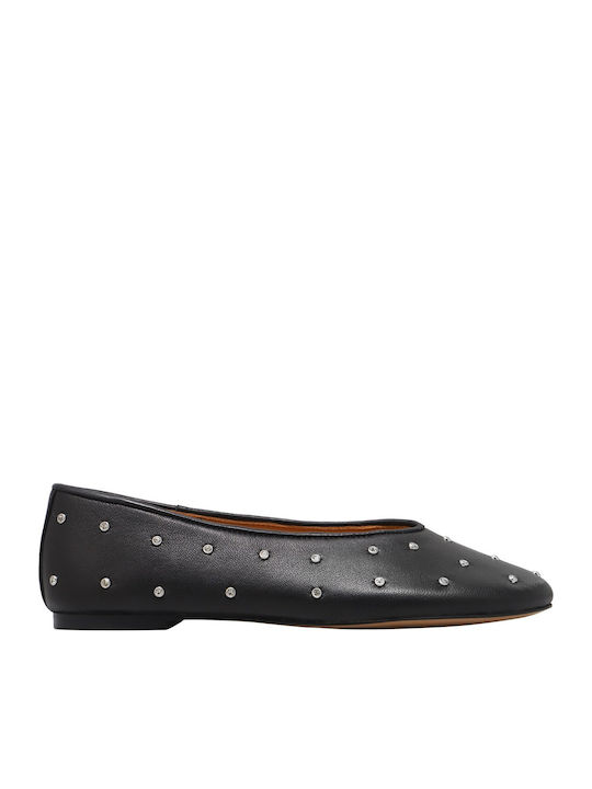 Leather Ballerinas Black