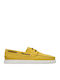 Suede Ανδρικά Boat Shoes σε Κίτρινο Χρώμα